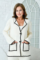 Women Fashion Long Sleeve Pocket Coat Loose Pants Suit   B-375600 - TUZZUT Qatar Online Shopping