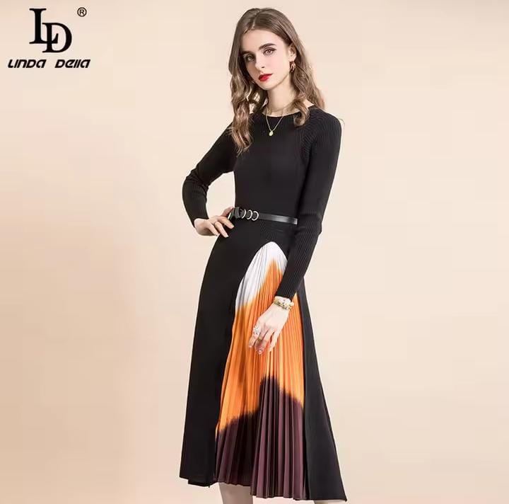 Women's Long Sleeve Midi Dress B64279 Women's Long Sleeve Midi Dress B64279