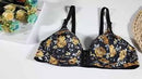 New Women Fashion Bra Floral Print Front Closure Push up Underwear Wire Free Lady Plus Size Bra   485456 - TUZZUT Qatar Online Shopping