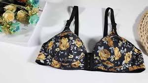 New Women Fashion Bra Floral Print Front Closure Push up Underwear Wire Free Lady Plus Size Bra   485456 - TUZZUT Qatar Online Shopping