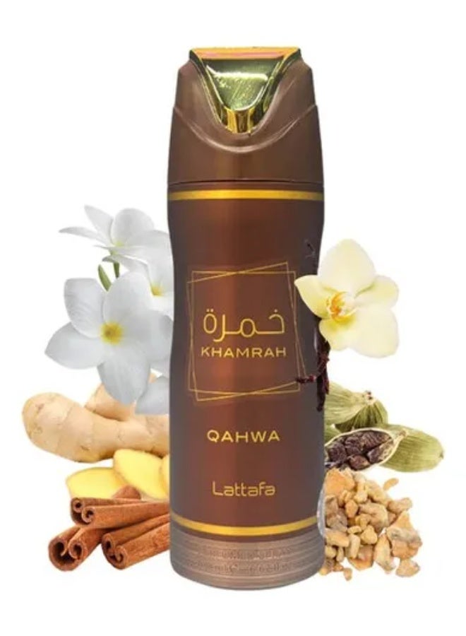 Lattafa Khamrah Qahwa Perfumed Deodorant Spray 200 ml Lattafa Khamrah Qahwa Perfumed Deodorant Spray 200 ml