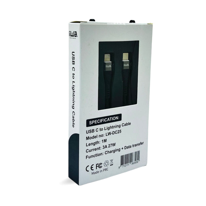 Liwa USB C to Lightning Cable 1m LW-DC25 - TUZZUT Qatar Online Shopping