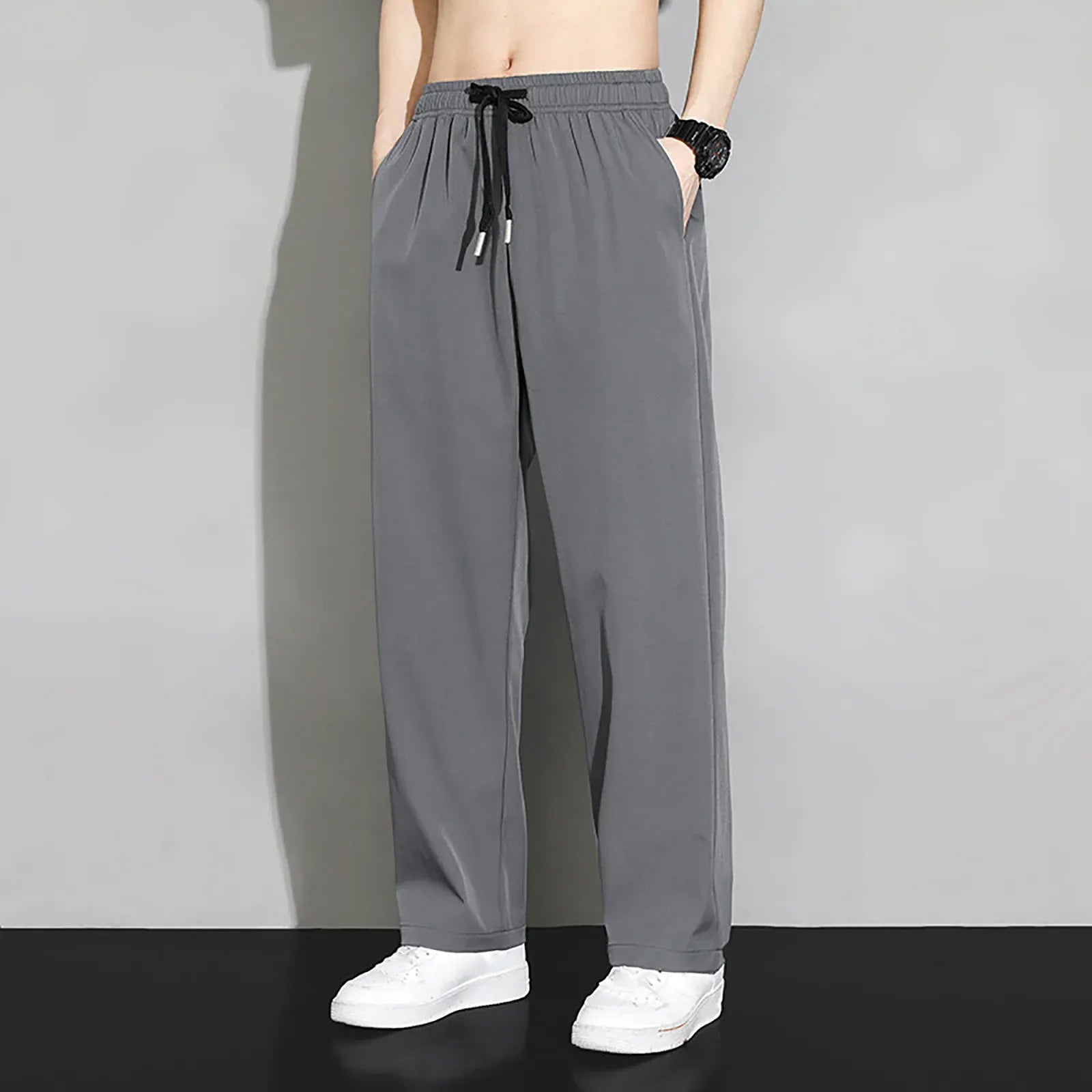 Men's Spring Summer Ice Silk Casual Pants X88745