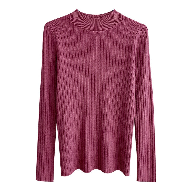Women's Long Sleeve Solid Color Knit Top 483229