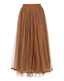 Women's Khaki Knitting Mesh Large Size Dress Turleneck New Long Sleeve Suitable Fashion Tide Spring Autumn   B215089 - TUZZUT Qatar Online Shopping