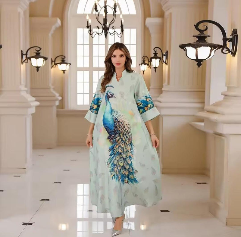 Long Sleeve Abaya Model Set Dress 52487 - TUZZUT Qatar Online Shopping