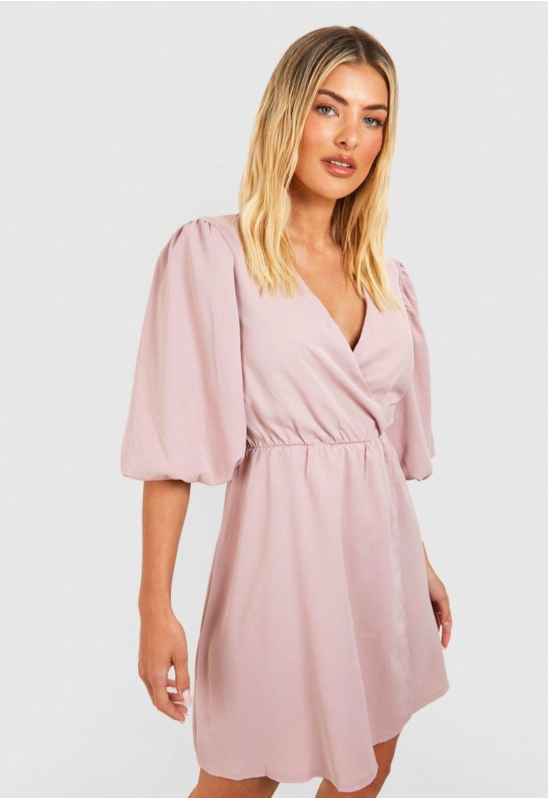 Puff Sleeve Skater Dress 0727