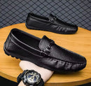 Men's Shoes Business Formal British Style Casual Work Black Leather Sneakers 314297 (40) - TUZZUT Qatar Online Shopping