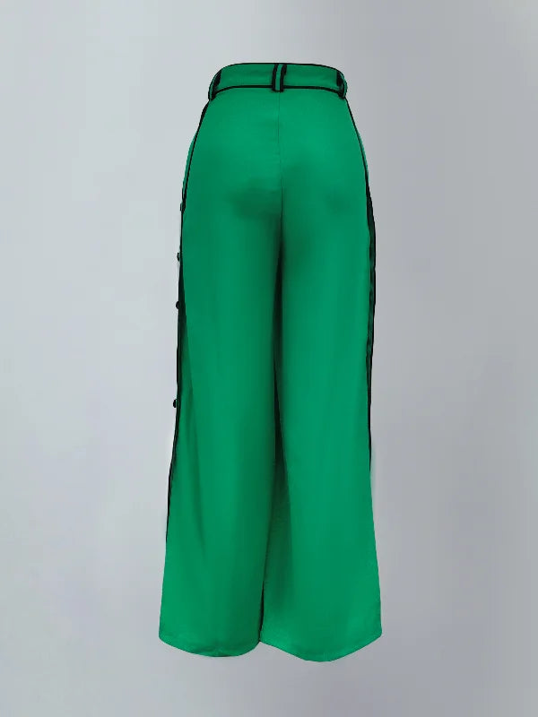Stylish Wide Leg H-Line Solid Color Pants 110455 Stylish Wide Leg H-Line Solid Color Pants 110455