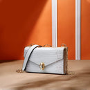 High-quality snakeskin leather women's bag head layer single-shoulder messenger handbag luxury brand hardware lock S4494264 - Tuzzut.com Qatar Online Shopping