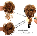 Synthetic Hair Bun Chignon Messy Curly Elastic Scrunchy Extensions for Women -mod26(WE001) - TUZZUT Qatar Online Shopping