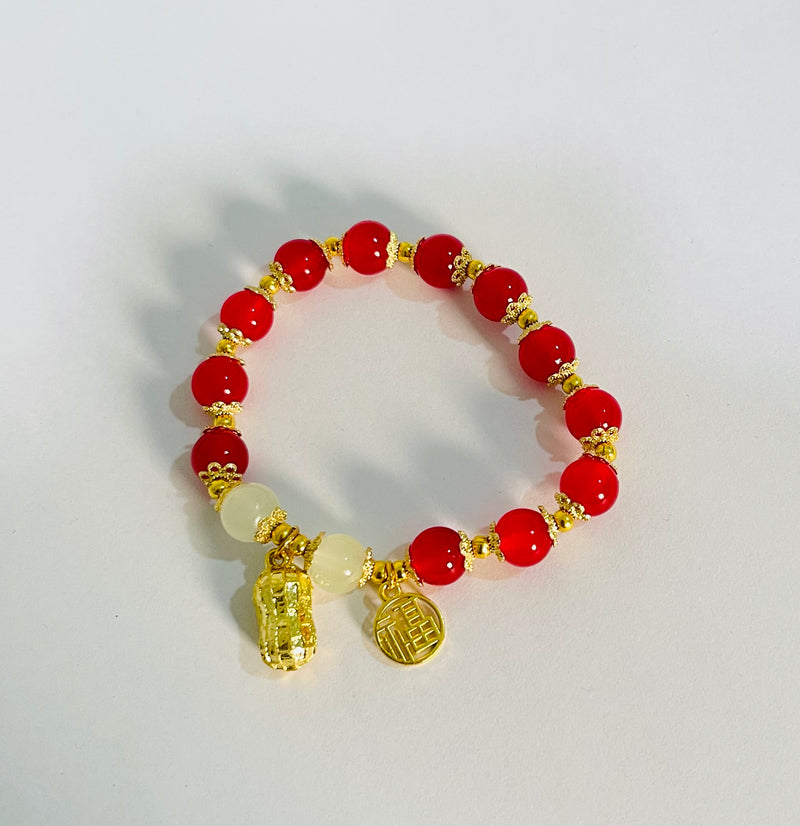 Bracelet Vintage Beaded Bracelets Filled Lotus Flower  for Women  X693029 - TUZZUT Qatar Online Shopping