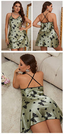 Sexy Pajamas Women New Short Skirt Summer Thin Round Neck Sleepwear    S4982139 - TUZZUT Qatar Online Shopping