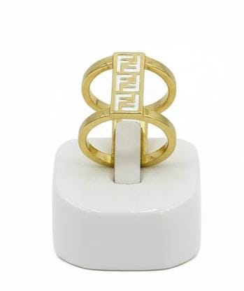 Vintage Simple Metal Letters Finger Ring FR151 - TUZZUT Qatar Online Shopping