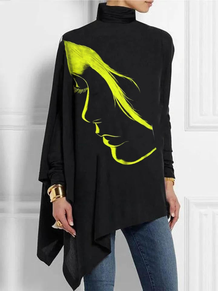 Women's Y2k T Shirt Abstract Painting 3d Print T-shirt Women Fashion XL 025303503 - Tuzzut.com Qatar Online Shopping
