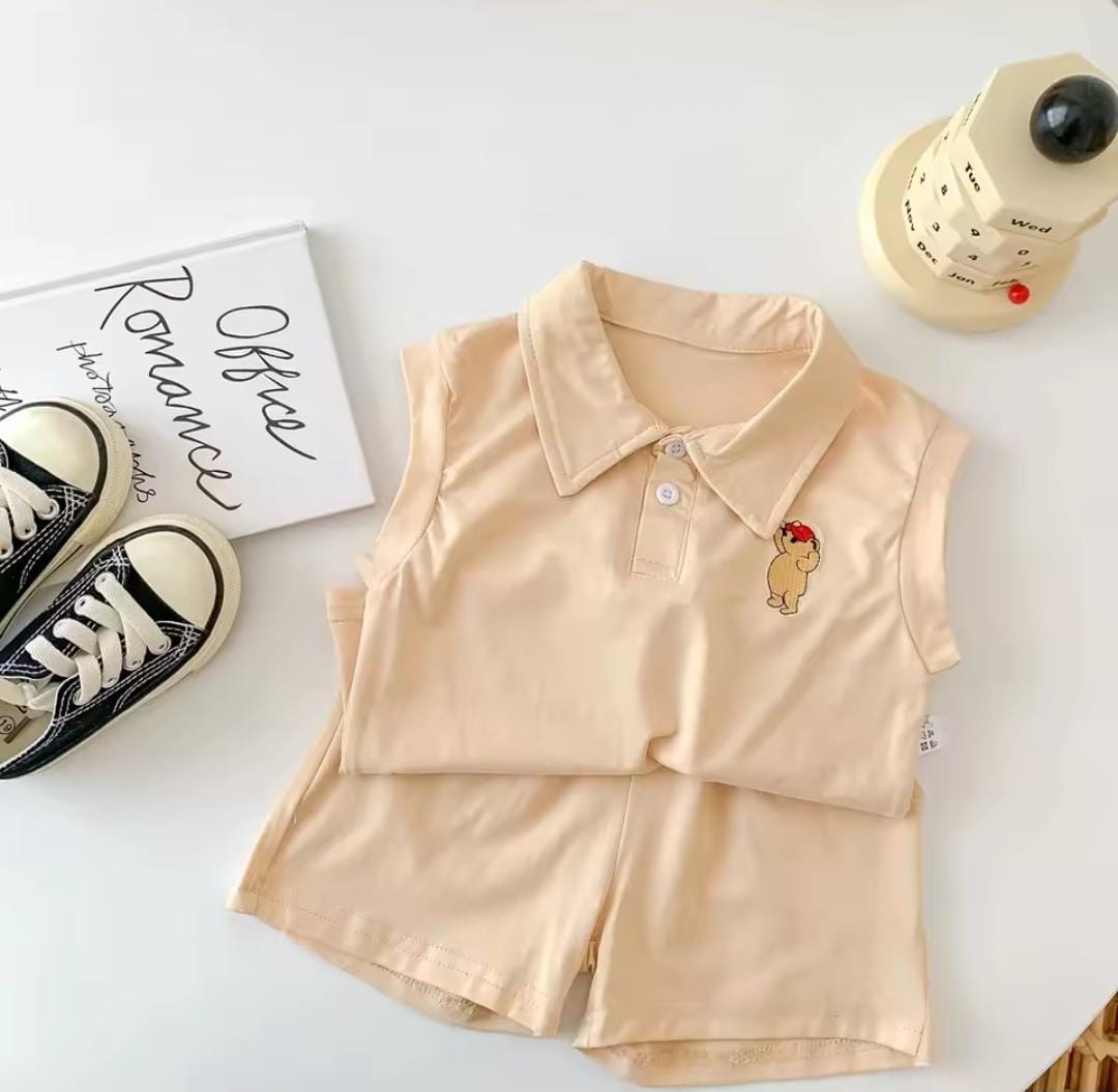 Children's Summer Outfit Sleeveless Casual Suit 1586396 Children's Summer Outfit Sleeveless Casual Suit 1586396