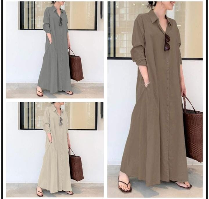 Women's Long Sleeve Casual Loose Fit Shirt   551996 - TUZZUT Qatar Online Shopping