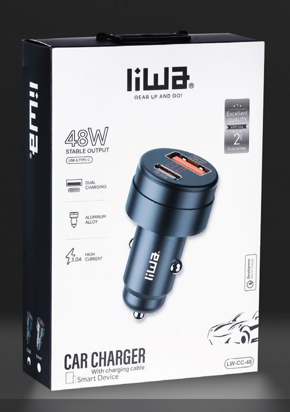 Liwa PD Car Adapter 48W /USB /C+C /LW-CC-48 Liwa PD Car Adapter 48W /USB /C+C /LW-CC-48