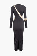 Articat-Women Long Sleeve Midi Dress, Sexy, Open, Irregular, Party, Club, Night  B201010 - TUZZUT Qatar Online Shopping