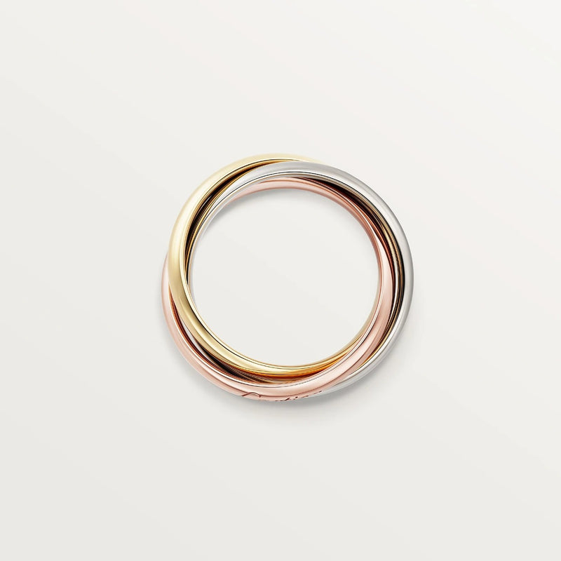 Trinity Ring Classic White Gold Rose Gold Yellow Gold DN2016 - TUZZUT Qatar Online Shopping