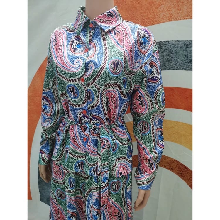 Skirt suit Middle East Muslim Fashion Women's Autumn New Fashion Elegant Printed Long Sleeve Shirt B138358 Skirt suit Middle East Muslim Fashion Women's Autumn New Fashion Elegant Printed Long Sleeve Shirt B138358