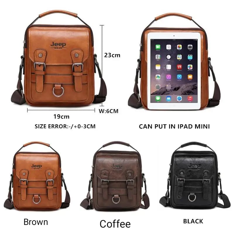 Mens Multifunction  Business Large  Capacity Crossbody PU Leather bags B -193879