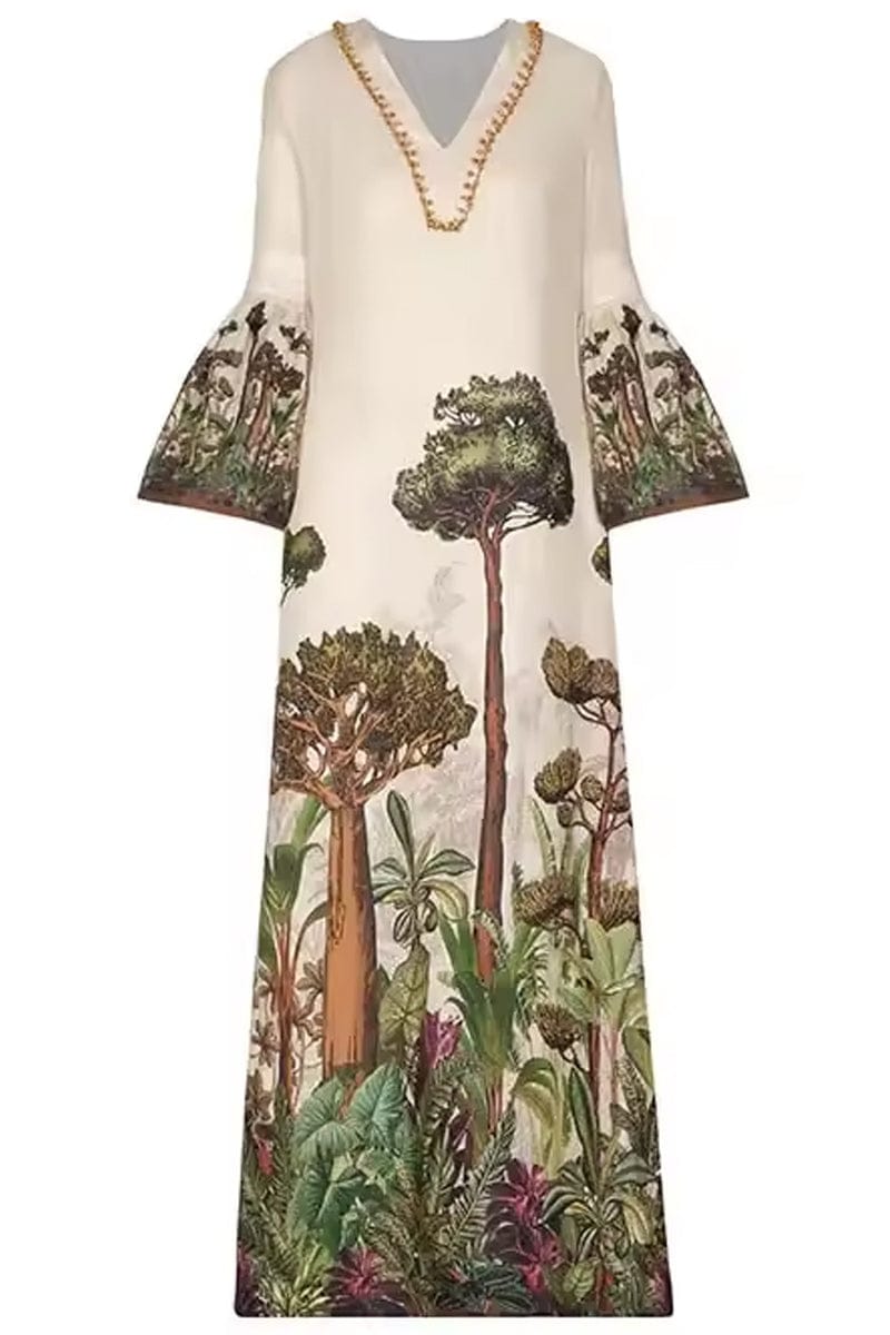 Women Loose Colorful Beach Cover Up Kaftan Dress1140881 - TUZZUT Qatar Online Shopping