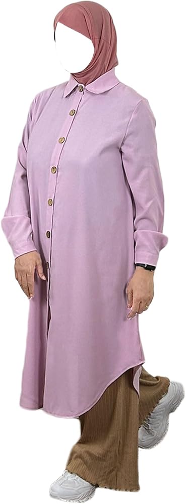 Muslim Long Shirts Button Tops B15652 Muslim Long Shirts Button Tops B15652