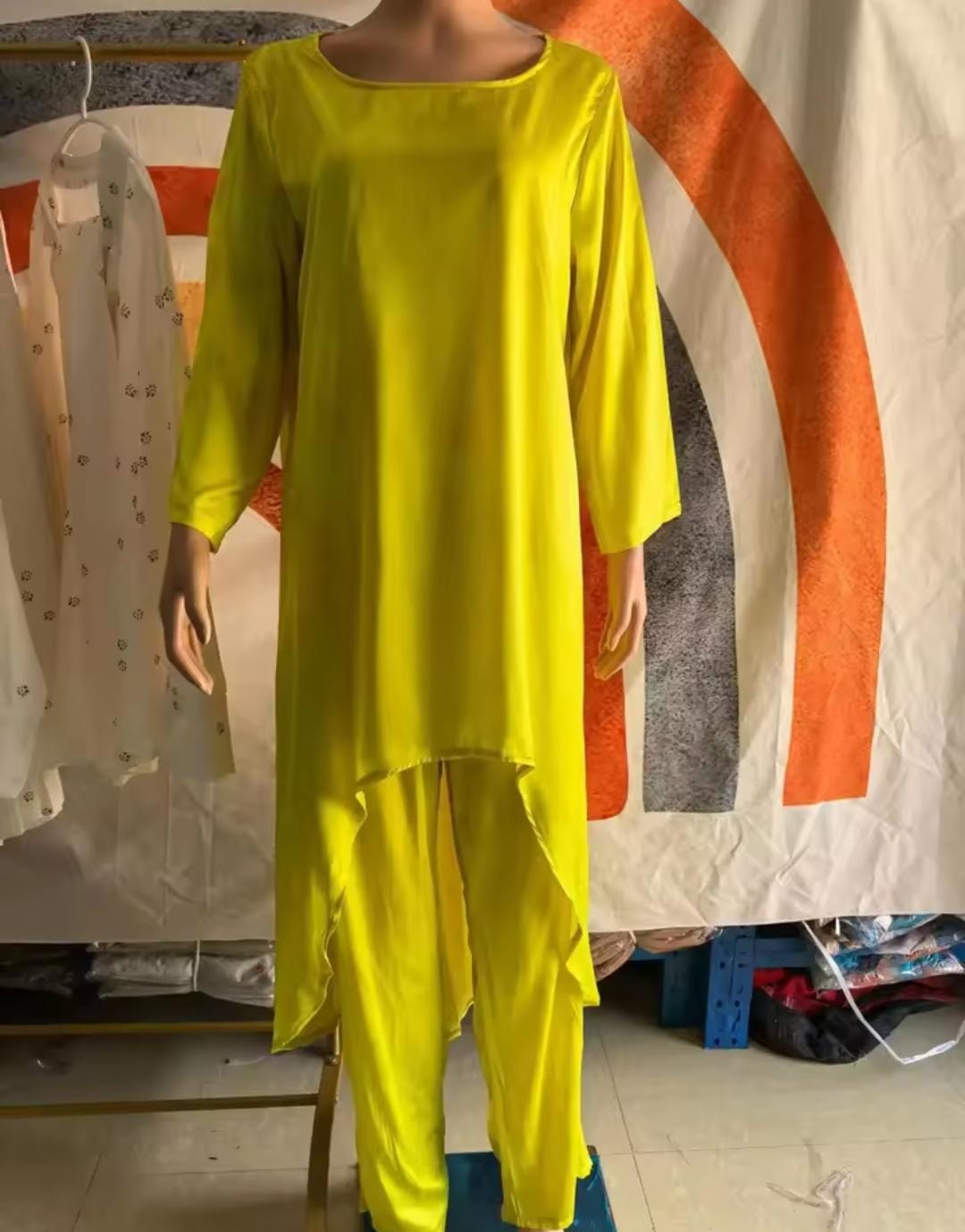 Women 2 Piece Set Wide Leg Pants Muslim Suit B-310161 Women 2 Piece Set Wide Leg Pants Muslim Suit B-310161