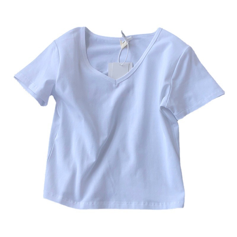 Women's Regular Short Sleeve Solid Color T-Shirts - Size M - 395756