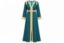 Women’s Teal Polka Dot Kaftan Dress with Gold Trim SDR4003 -XL