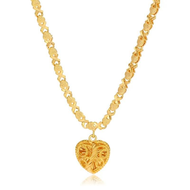 Women'S Fashion Copper Gilded Love Pendant Ladies  Heart Necklace S4858020 - Tuzzut.com Qatar Online Shopping