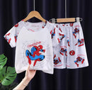 Boys Spiderman Cartoon Short Sleeve Pajamas Set   1576233 - TUZZUT Qatar Online Shopping
