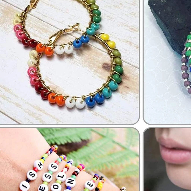 Round Glass Seed Beads DIY Bracelets Jewelry Making making S4200217 - Tuzzut.com Qatar Online Shopping