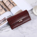Women's Wallet Long Hand Purse Solid Color PU Ultra-Thin Multi-Card Slot Large-Capacity Wallet   S4300762 - TUZZUT Qatar Online Shopping