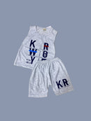 2PCS Children Brand Clothing Vest Suit Children's Sets Summer Shorts Boys Girls Sleeveless Kids Clothes for baby   K6150 - TUZZUT Qatar Online Shopping