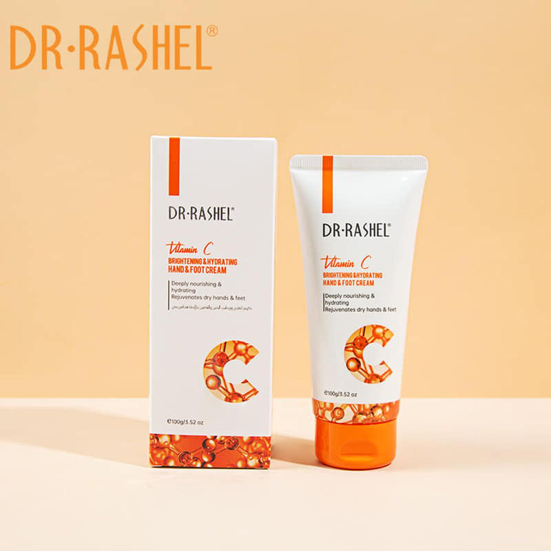 DR.RASHEL Vitamin C Brightening & Hydrating Hand & Foot Cream 100g DRL-1691 - Tuzzut.com Qatar Online Shopping