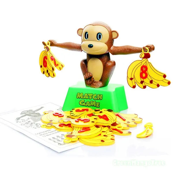 Match Game Funny Cute Monkey Bananas Numbers Balance Educational Safety Plastic Toy S4410080