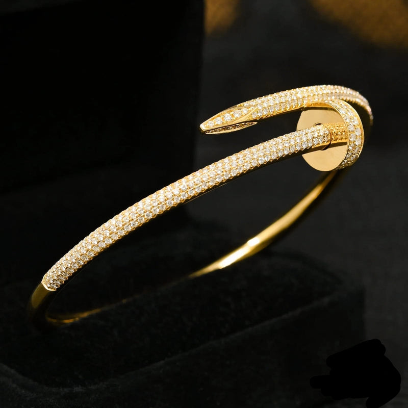 Bust Down Nail Bracelet Yellow Gold DN2094 - TUZZUT Qatar Online Shopping