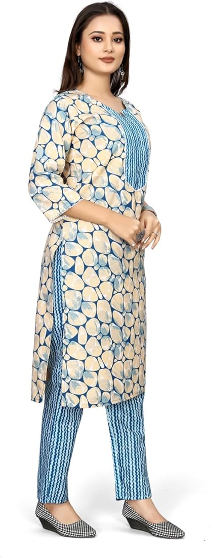 Wedani Cotton Digital Printed Kurta Set for Women S031466 Wedani Cotton Digital Printed Kurta Set for Women S031466