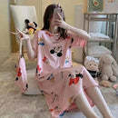 Cloth bag Mickey Minnie print pajamas female summer princess sweet summer cartoon pajamas short-sleeved dress X3133970 - Tuzzut.com Qatar Online Shopping