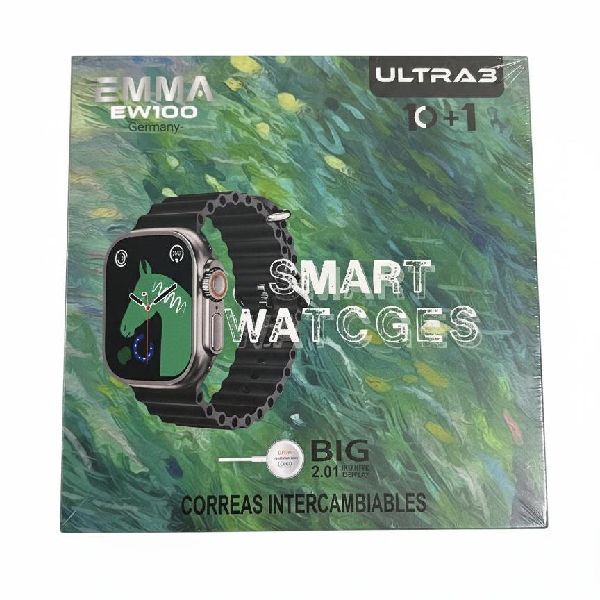 Emma Ultra3 Smart Watch EW100 (10 In 1 Straps)