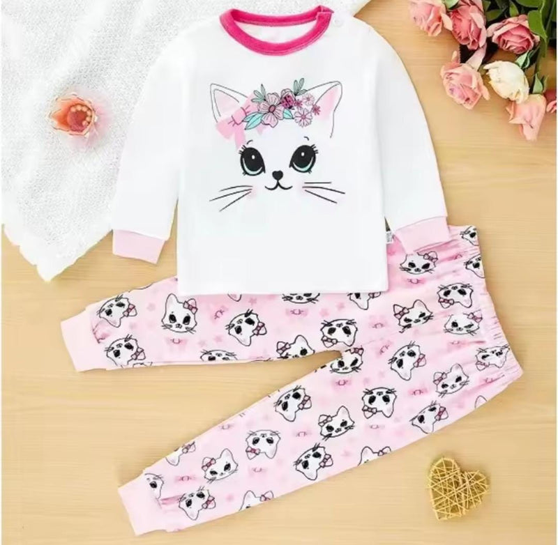 Kids Cute Cartoon Long Sleeve T-Shirt Top + Pants Sets   1565135 - TUZZUT Qatar Online Shopping