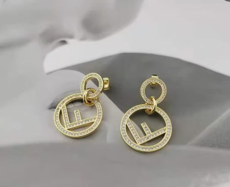Double Ring Diamond Earrings DE72