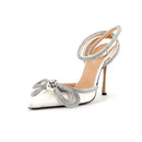 Silver Heels For Women Luxury Pointed Toe Wedding Shoes S4467951 - TUZZUT Qatar Online Shopping