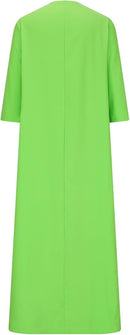 Women Summer Fall Casual Maxi Dress Loose Pockets Half Sleeve Solid Color Long Dresses Notch V Neck Homewear Outfits     B233265 - TUZZUT Qatar Online Shopping