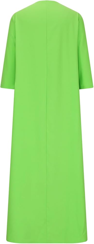 Women Summer Fall Casual Maxi Dress Loose Pockets Half Sleeve Solid Color Long Dresses Notch V Neck Homewear Outfits B233265 Women Summer Fall Casual Maxi Dress Loose Pockets Half Sleeve Solid Color Long Dresses Notch V Neck Homewear Outfits B233265