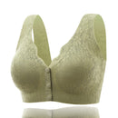 Lace Jacquard Front Button Plus Size Comfortable Bra  B2200 - TUZZUT Qatar Online Shopping