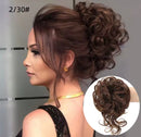 Synthetic Hair Bun Chignon Messy Curly Elastic Scrunchy Extensions for Women -mod26(WE001) - TUZZUT Qatar Online Shopping