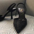 Zara black strap bedazzled heel sandals S4810269 - TUZZUT Qatar Online Shopping